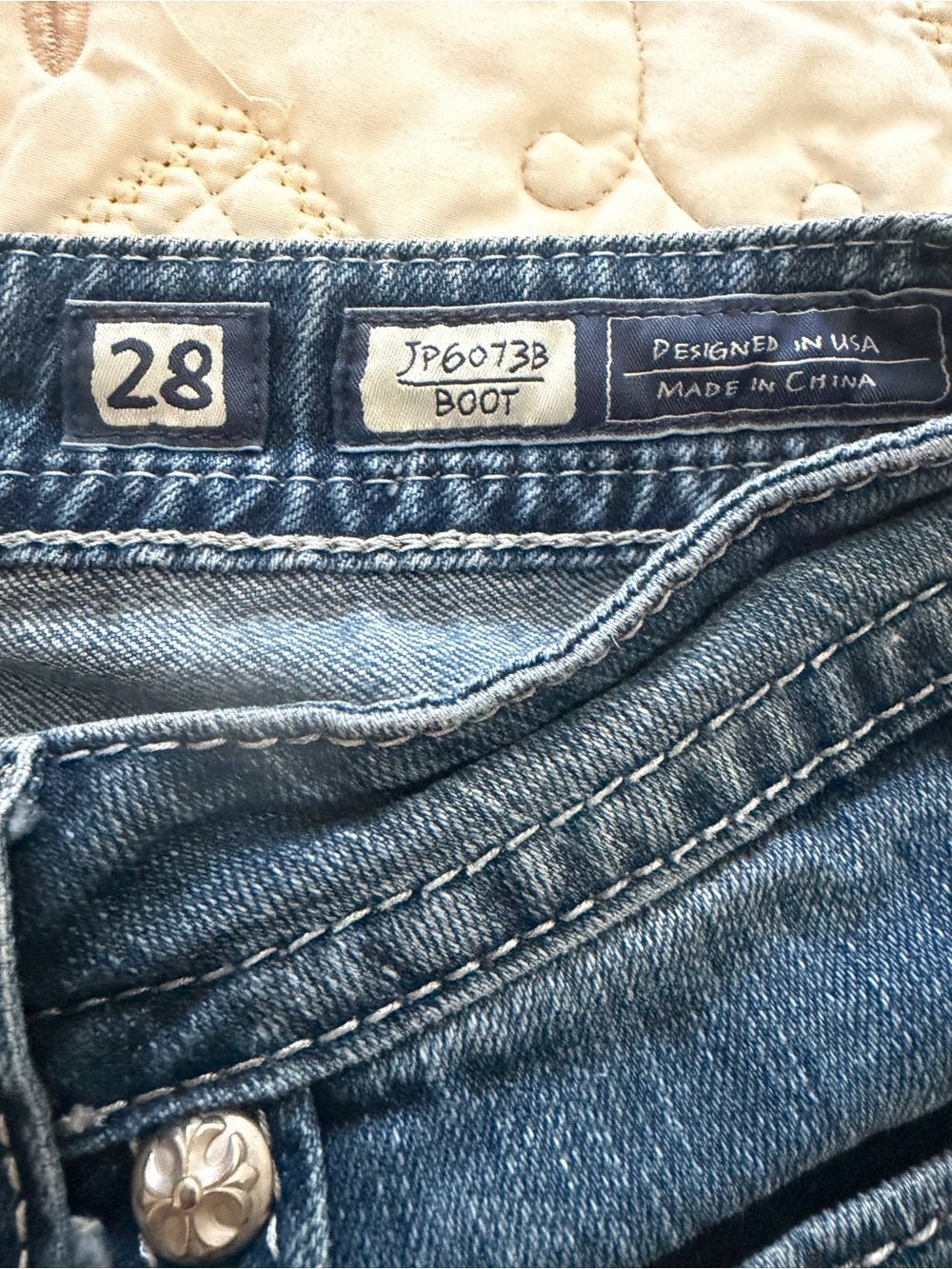 Miss Me Boot Cut Jeans in Medium Blue
